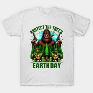 Bigfoot and Two Turtles: Armed Encounters T-Shirt